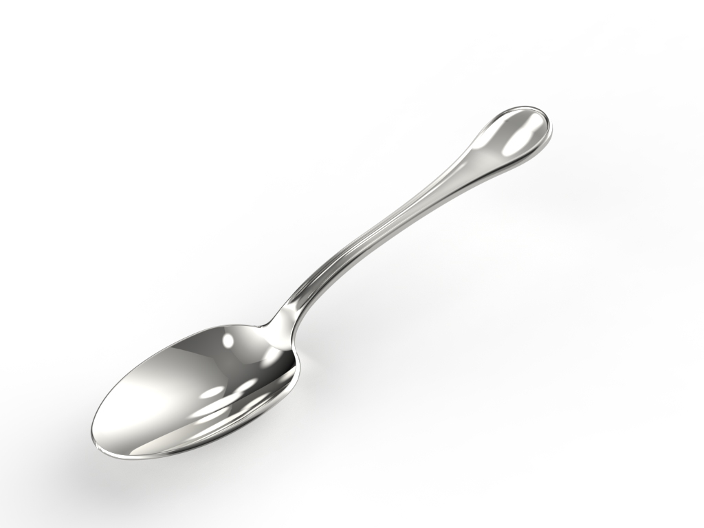 Handcrafted silver spoon